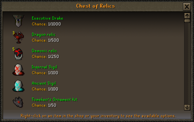 CHEST OF RELICS